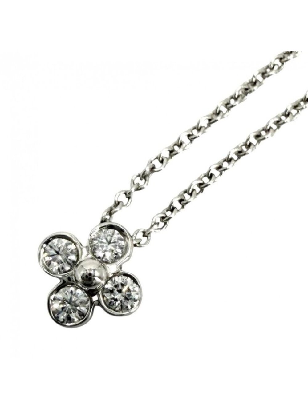 Tiffany & Co Necklace Bezel Set Platinum Diamond